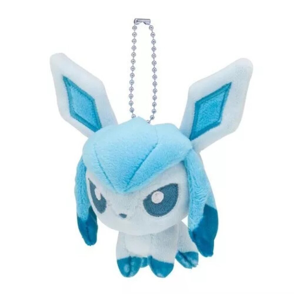 Pokemon Eevee Plush Keychain | Glaceon Kawaii Doll Pendant | Cute Gift for Kids